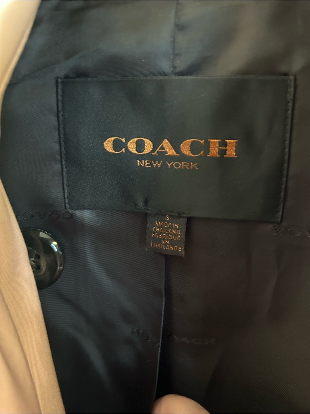 Coach Double-Breasted Trench Coat With Dust Bag - Picture 8 of 13